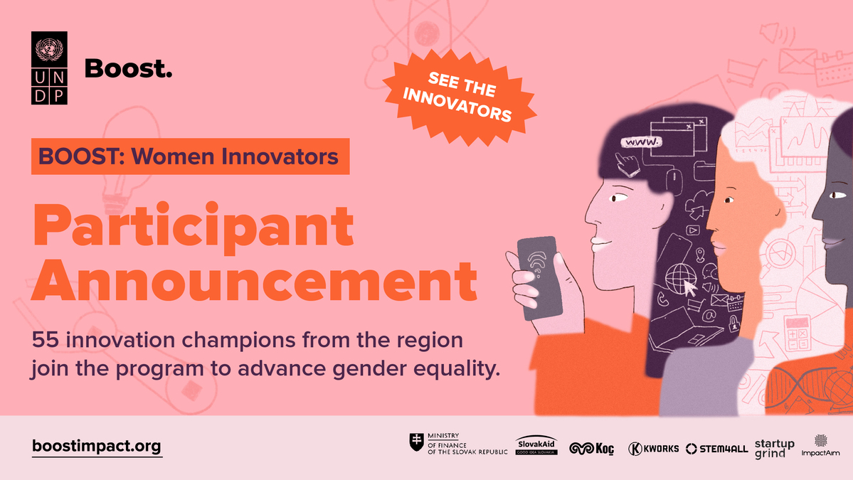 thehub21's tweet photo. 📢 Excited to be among the 55 champions from Europe and Central Asia selected to join the BOOST programme for women innovators.
Together, we are starting a 12-week learning journey to advance #GenderEquality in the region through innovation: https://t.co/HBbU38NZ4x
#UNDPBOOST https://t.co/eo78x5N2zx
