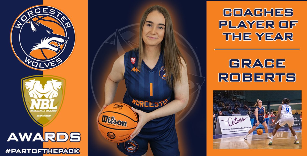 WNBLWolves's tweet photo. 🏆COACHES PLAYER OF THE YEAR🏆
🏀GRACE ROBERTS🏀
#WolfPack congratulations to Grace who has been awarded the Coaches Pick for this season in @NBLengland
#PartOfThePack #WolvesAwards #NBL2122 #GameTime #ThreeTeamOneClub https://t.co/kdIux2x3Ph