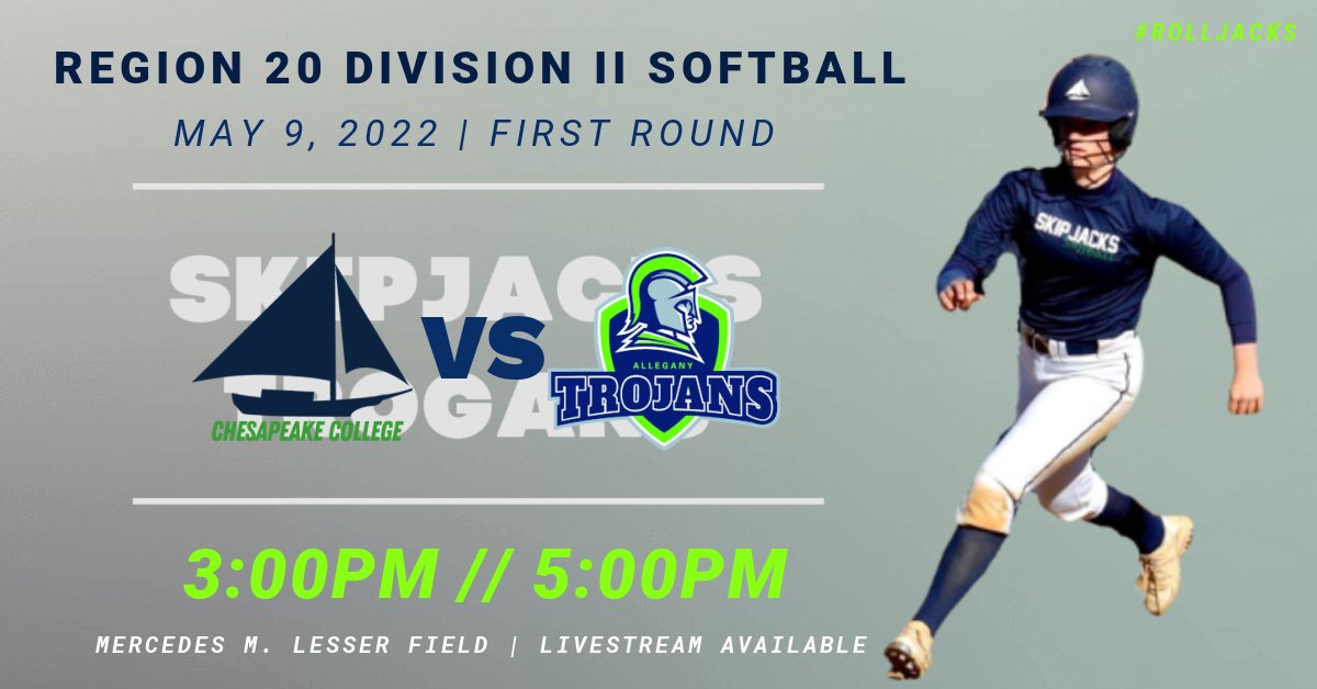 Peakeathletics's tweet photo. Now that the weather has finally cooperated, today your Chesapeake College softball team is hosting the first round of the region 20 tournament vs the Allegany Trojans!!! 🥎
| 3:00PM // 5:00PM |

#ROLLJACKS https://t.co/A7KKG1EhJI