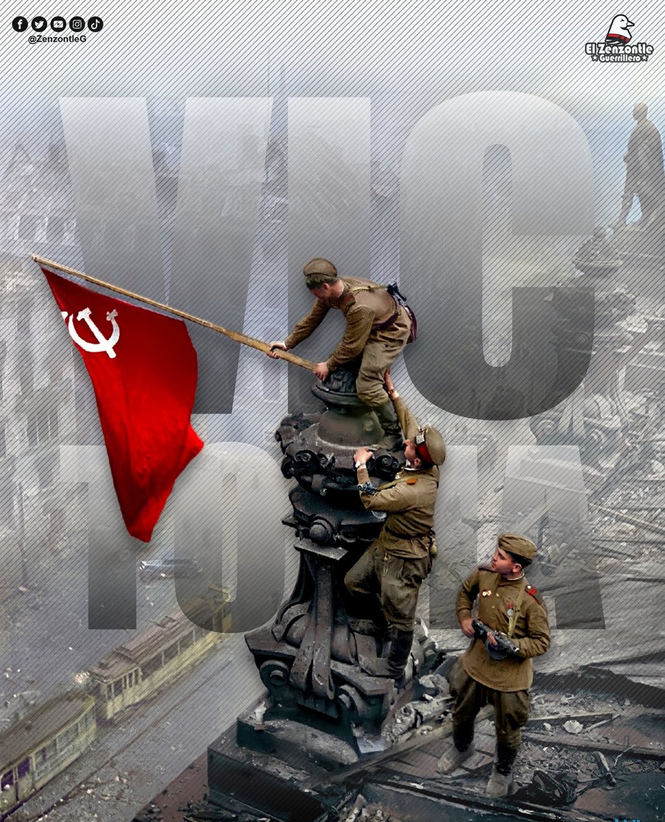#Historia | Un #9mayo de 1945, se dió un acontecimiento Histórico, el gran "Día de la Victoria", fecha dónde se conmemora en #Rusia, recordando el triunfó del Ejército Rojo sobre la Alemania nazi. ✊🏻🇷🇺

#DiaDeLaVictoria 
#2022EsperanzasVictoriosas