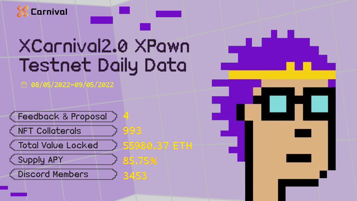 XCarnival_Lab's tweet photo. 🔎What's the latest data of #XPawn #testnet?

✍️Compared with yesterday's #TVL data, the latest TVL was caused by users redeeming NFT or withdrawing their $ETH

👏 Hurry up and complete the whole process of #NFT #lending and you could have chance to win💰
Follow us &amp; get more! https://t.co/NHyVNkkQlX