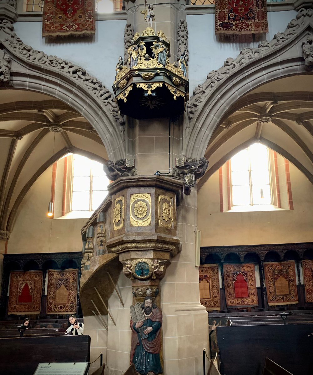 The early 18th c provincial baroque pulpit of the Black Church in Kronstadt/ Brasov, Saxon Transylvania. #pulpit #blackchurch #schwarzekirche #baroque #kronstadt #brasov #transylvania #saxontransylvania #casedeepoca #valentinmandache #southeasteurope