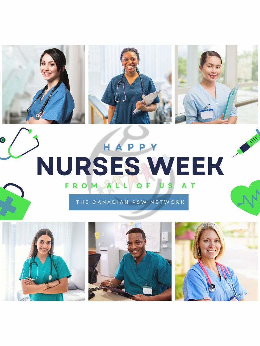 ThePSWNetwork's tweet photo. Celebrating our Nurses! Happy Nurses Week, from all of us at The PSW Network. Don't forget to tag your favourite nurse!
#PSW #PersonalSupportWorker #PSWNetwork #KeepingTheCareInHealthCare #Nurses #NursesWeek #NursesWeek2022 https://t.co/2fYeoxdXyg
