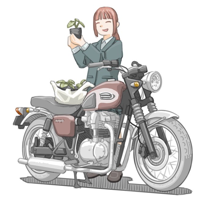 バイク女子のtwitterイラスト検索結果