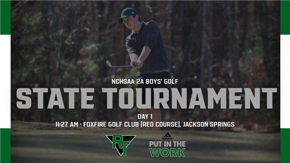 RTHSRaptors's tweet photo. GOLF: @RTHSGolf's Luke Borror makes history today as the first boys' golfer in school history to play in the #NCHSAAGOLF state tournament. He tees off at 11:27 this morning at Foxfire.

#PutInTheWork #GoRaptors https://t.co/OyAE1M6IIK
