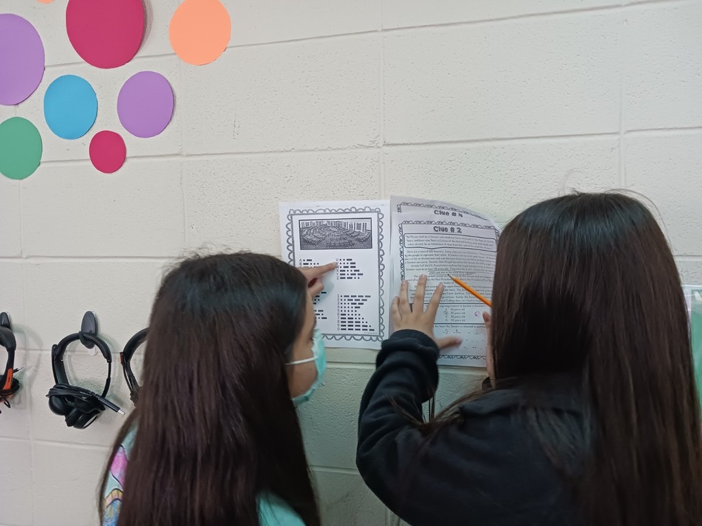 WMSSteamAcademy's tweet photo. Students in Ms. Odom's 5th grade S.S. classes read passages and deciphered codes to le https://t.co/0sKeZgpTo3