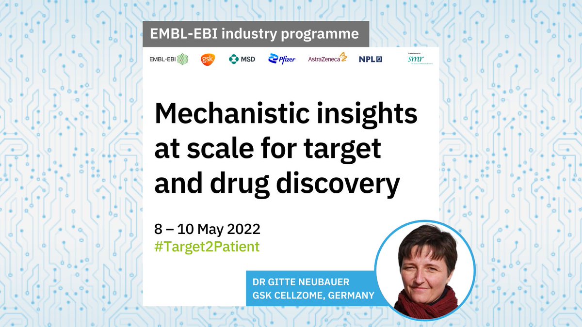 EBItraining's tweet photo. We move now to session two at @emblebi #Target2Patient, 'Novel tools and approaches: In vitro' chaired by Ian Gilmore @NPL. 

Speaking first is Gitte Neubauer from @GSK #Cellzome presenting her work on 'Mechanistic insights at scale for target and #drugdiscovery' 🇩🇪 https://t.co/OSkAbjgEU7