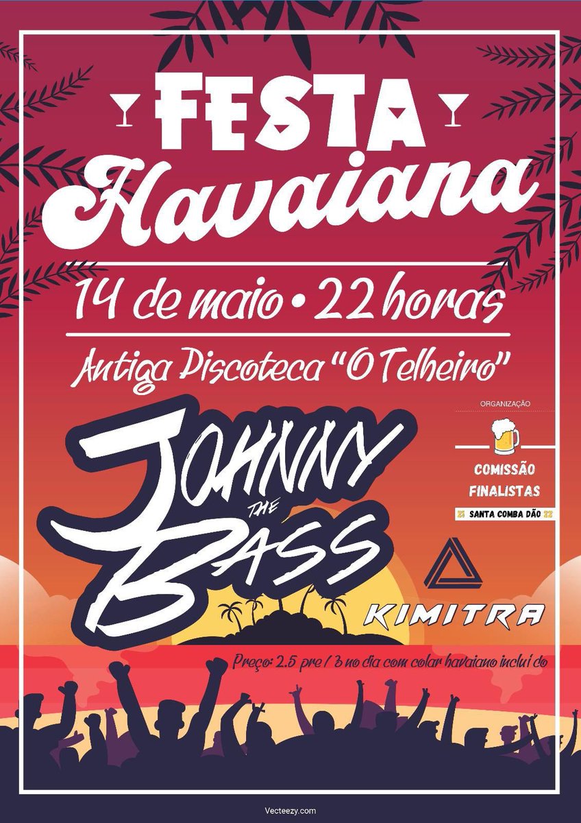 FESTA HAVAIANA! 🌺

Dia 14, na antiga discoteca "O Telheiro", estamos a contar contigo para mais uma noite inesquecível! 🤩
Não vais querer perder! 🥳
Reserva já a tua pulseira!📥

Até já ✌🏼