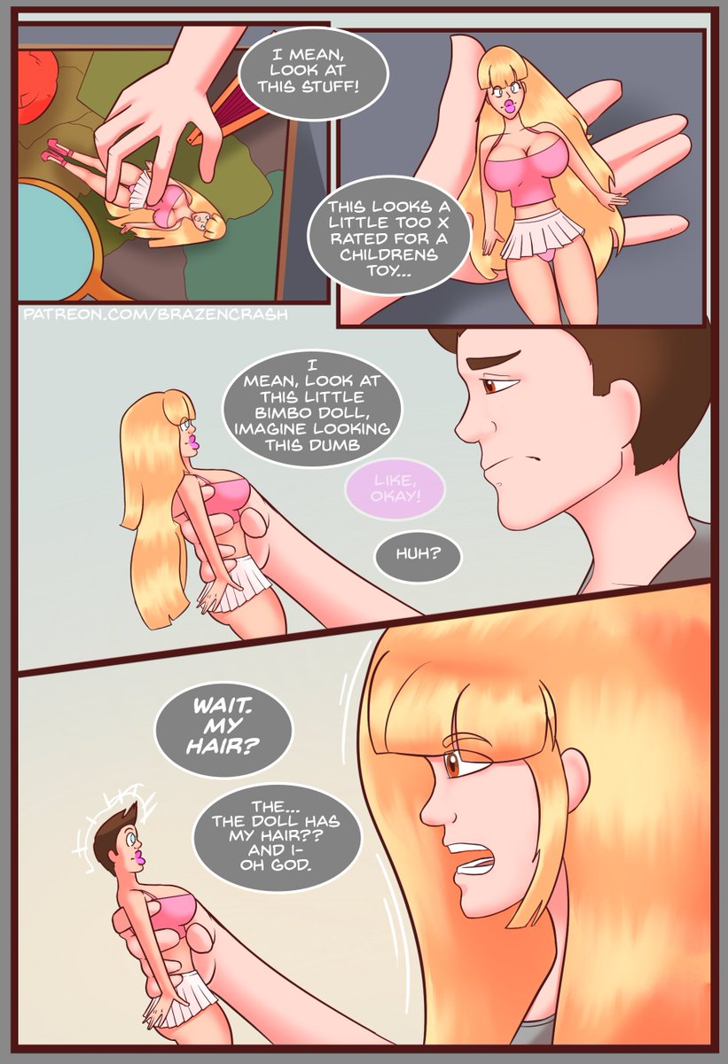 BrazenCrash's tweet photo. First 3 pages of my latest 9 page tg/bimbo comic "Brand New Doll"~ https://t.co/KjxeEmLCk9