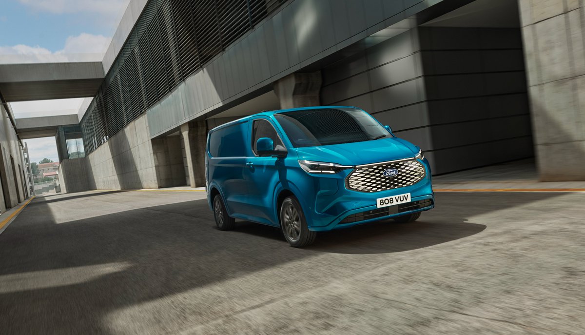 tedcannis's tweet photo. Today, we're launching @Ford's second, all-electric van in Europe. First was #ETransit, now here’s the #ETransitCustom, a one-tonne van that marks a major step forward in @FordPro’s mission of full fleet electrification! https://t.co/F3BReX3xhA