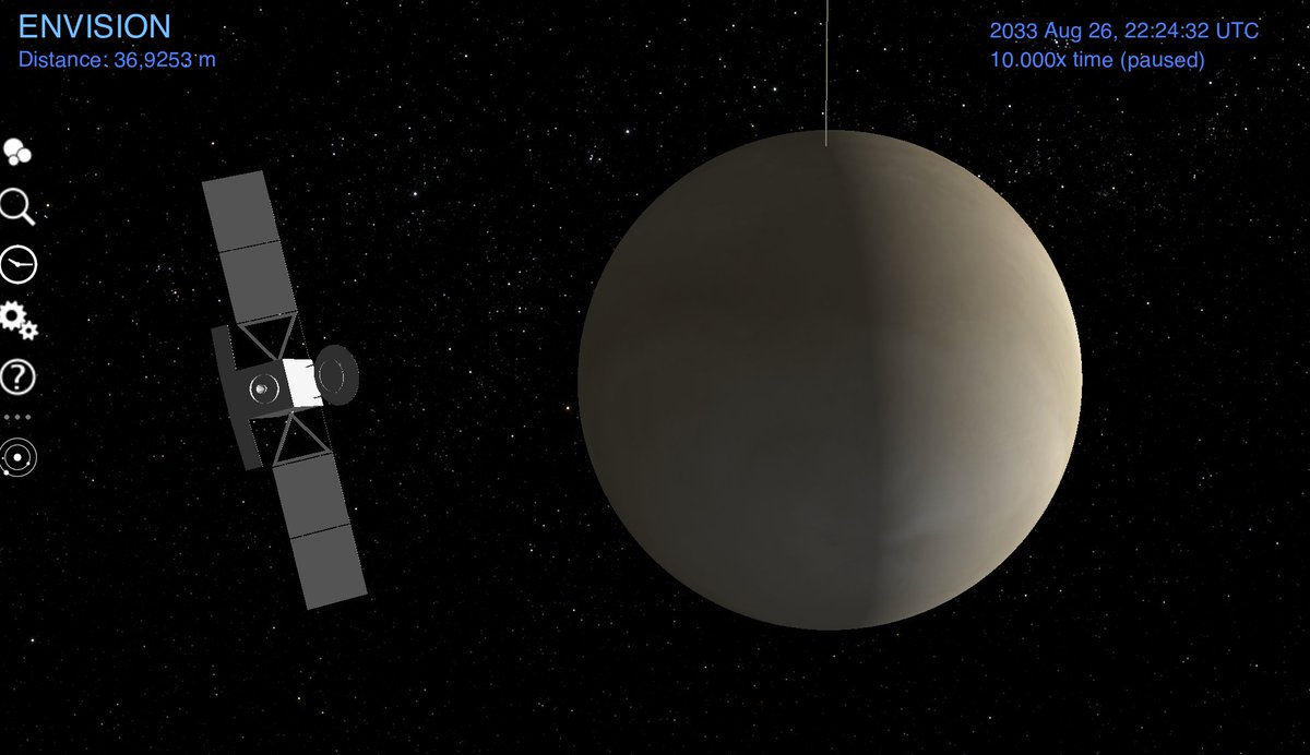 Are you excited for the next ESA mission to Venus?  We are! Take a look to the latest trajectory for EnVision already available at 👉repos.cosmos.esa.int/socci/projects…
