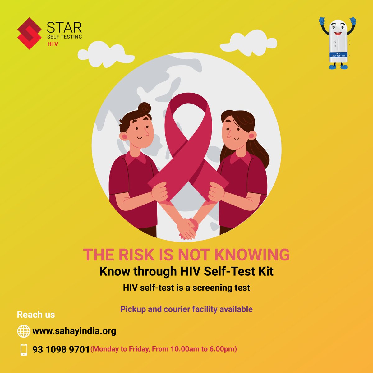 SelfHiv's tweet photo. Star HIV Self-Test
HIV Self-Test Kit is designed as a single-use HIV test kit that allows you to get results at convenience of your location, home or other private space and at a time that works best for you

#hiv #hivawareness #hivtesting #hivtest #hivselftest #pharmacy #pharma https://t.co/ZdT2AlU23N