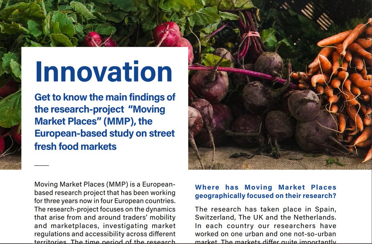 A few days ago one of our collaborators @WUWMarkets published a little article about our project in their monthly newsletter. Do take a look at some of our research findings in the interview that you'll find on p. 15 --> bit.ly/3KWF5IG #markets #research #foodsupply