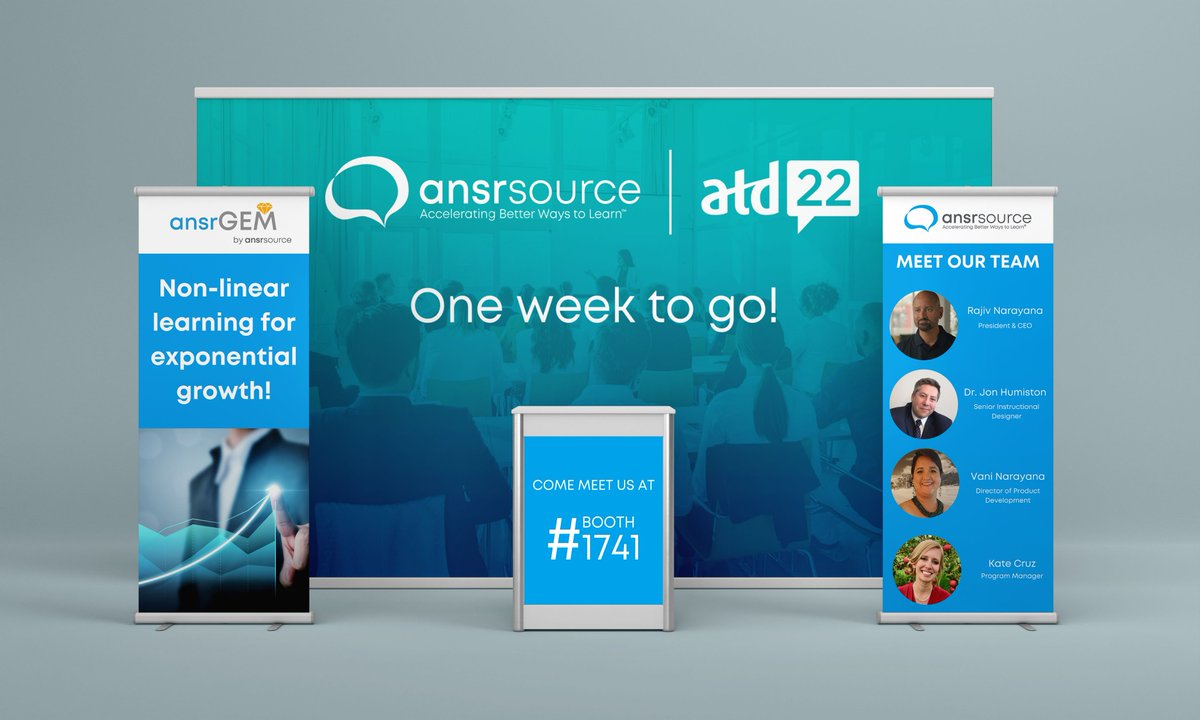 ansrsource's tweet photo. The #ATD22 conference is just around the corner! Our team is excited to be there. Will you be attending the conference? If so,be our guest at booth #𝟭𝟳𝟰𝟭. Let's talk about crafting sustainable L&amp;D strategies that addresses #DEI needs, as well. https://t.co/HRrpTJzHpR @atd https://t.co/wy5MIh5aPR