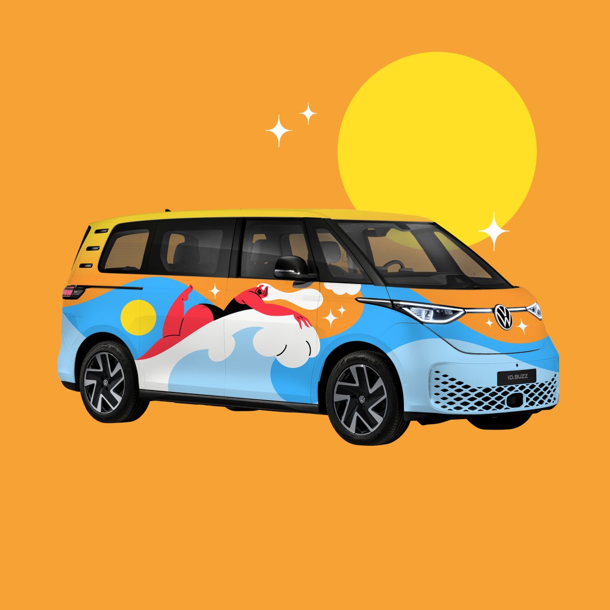 vw_france's tweet photo. Comme le combi historique, le Nouveau ID. Buzz inspire les artistes : découvrez 3 personnalisations exclusives de l’ID. Buzz réalisées par l’illustratrice Marylou Faure, disponibles dès demain en NFT. #VWIDBuzzNFT https://t.co/yRGXlP0puj