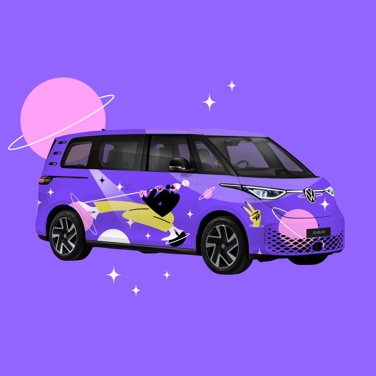 vw_france's tweet photo. Comme le combi historique, le Nouveau ID. Buzz inspire les artistes : découvrez 3 personnalisations exclusives de l’ID. Buzz réalisées par l’illustratrice Marylou Faure, disponibles dès demain en NFT. #VWIDBuzzNFT https://t.co/yRGXlP0puj