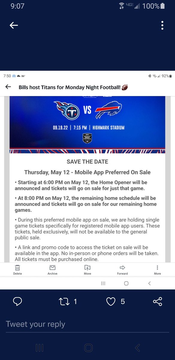 BillsHelmetBar's tweet photo. I’m reading this as “the league will announce at 6pm Thursday all the home openers” and can just as easily confirm at that time that Titans - Bills is in fact that game.
Though who knows? I am here for all the theories. #BillsMafia https://t.co/i66BZGEyq3