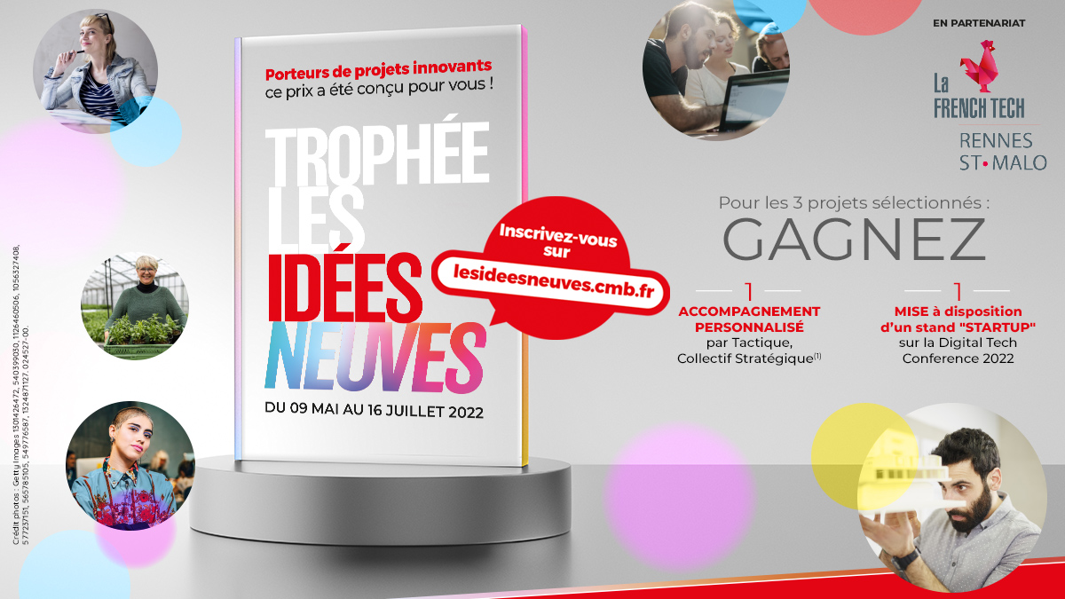 Si l’on vous dit créativité ? Innovation ? Talent ? 📣
Vous pensez…au Trophée des Idées Neuves bien sûr ! 
Le Crédit Mutuel de Bretagne est fier de vous annoncer le retour du Trophée des Idées Neuves pour sa 6e édition. 
Pour candidater, c’est par ici 👇fcld.ly/bg6pkt1