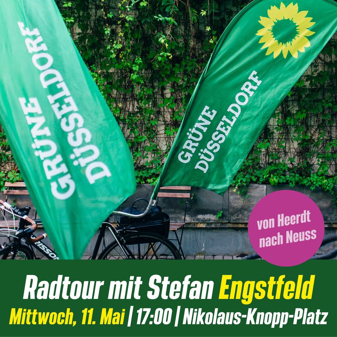 Engstfelder's tweet photo. #Linksrheinisch unterwegs! 🚴

Gemeinsam mit den @gruene04 und den Grünen Neuss veranstalten wir eine #Radtour von Heerdt bis zur Ölgangsinsel in Neuss und wieder zurück.

Wir laden alle Interessierten herzlich dazu ein, gemeinsam mit uns zu radeln und ins Gespräch zu kommen. 💪 https://t.co/BSypdtHpTs
