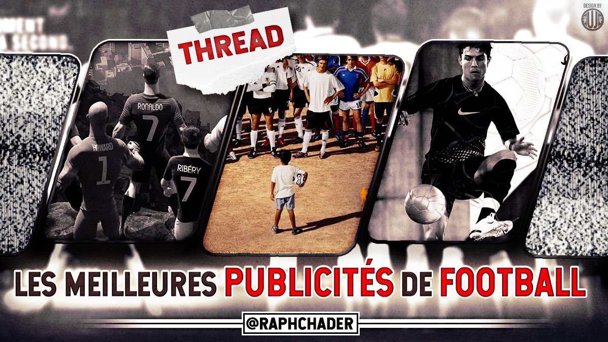RaphChader's tweet photo. 🚨THREAD sur les meilleures publicités de football

Je vais les classer par thème, par ordre chronologique et les noter. 

Du très lourd en perspective. Le Thread comporte au total 100 posts, défilez vers le bas pour tout voir ⬇️

RT et fav apprécies 👍🏼 https://t.co/0N36qn6ZXh