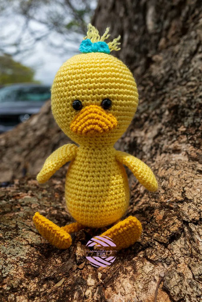 somethingbyvera's tweet photo. Quack, quack! Here comes Sue the Duck. Waddling in to join the rest of the Snuggle and Play gang. More than halfway through the book!
Now available on my @shophandmadehawaii storefront!

#suetheduck #quack #duck #waddle #yellow #handmade #crochet #readytoship #madeinhawaii #yarn https://t.co/XJ5CtKiYD3