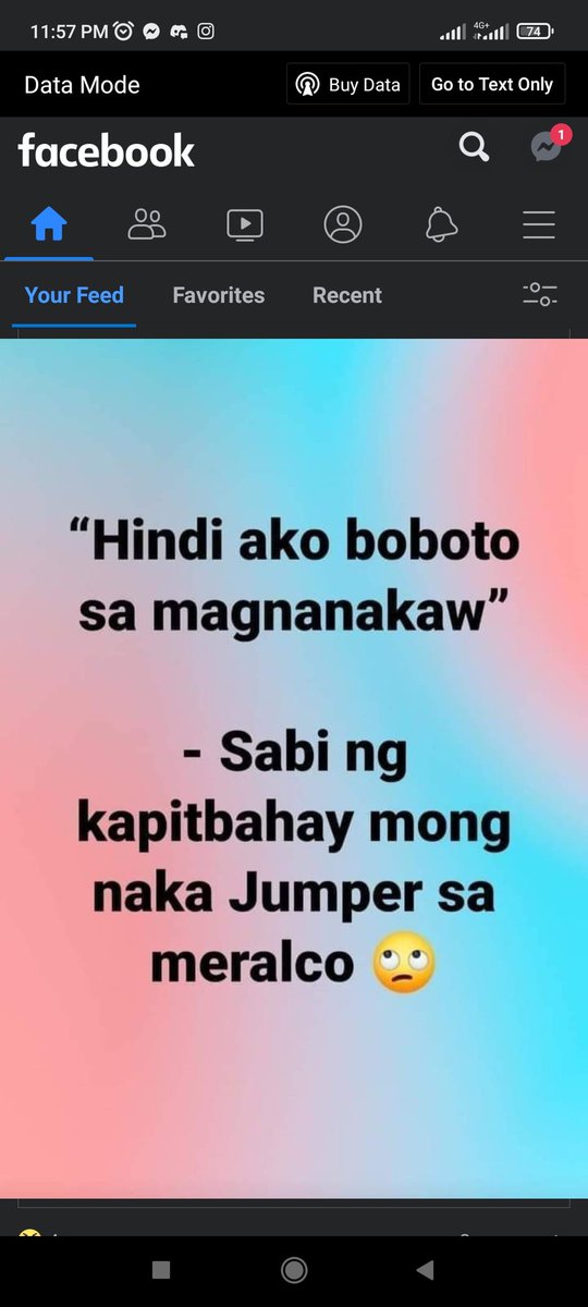 abcdefghijkll1's tweet photo. Post ng isang BabyM supporter friend sa FB. Bro parang inamin mo narin na magnanakaw si BabyM pero binoto mo padin. Sana maging proud ka hanggang sa huli. 😊 https://t.co/ErehNxPJ2w