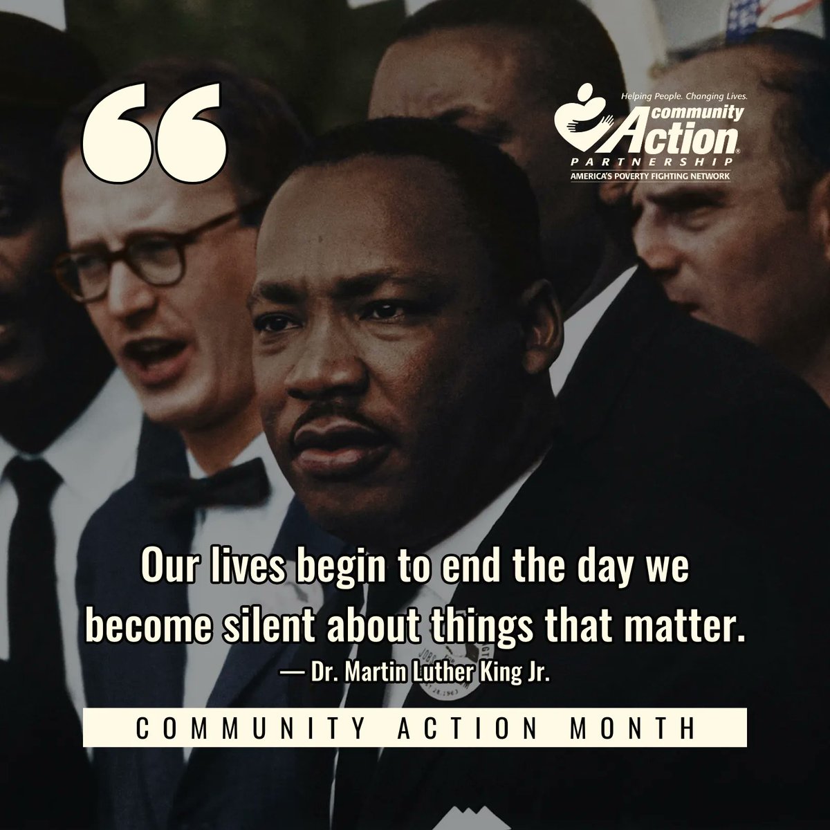 Celebrating #MotivationMonday with a tribute to the great Martin Luther King, Jr.  
May his words live on to inspire future generations. 
#CommunityActionMonth #MotivationMonday #CommunityActionPartnership #HCCSA #HidalgoCounty #CommunityActionAgency #MLK