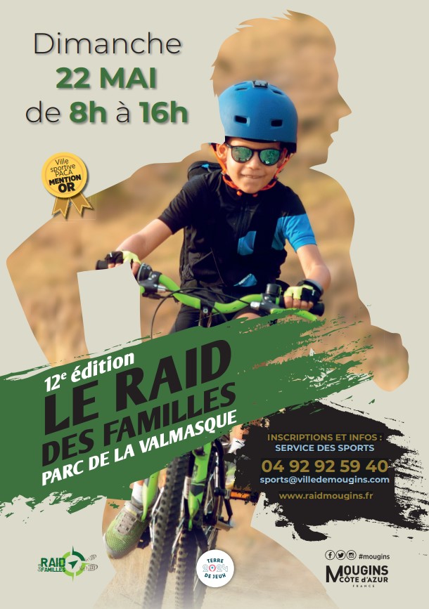 RAPPEL
🏃‍♂🏃‍♀ Raid des familles ➡ inscrivez-vous : dimanche 22 mai, 8h-16h, au parc de la Valmasque 💚
Course en binôme
✅ XS avec enfant né entre 2013 et 2015
✅ S avec enfant né entre 2010 et 2012

Infos, inscriptions 👉 bit.ly/3rVrlqW
#MouginsTerreDeJeux2024