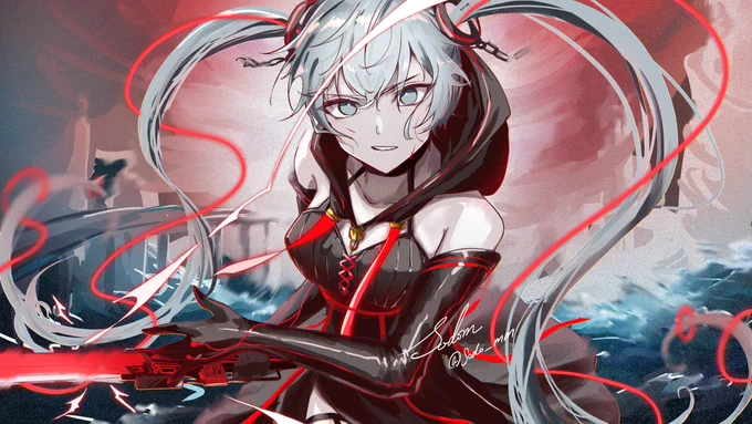 曲に使用したイラストです#初音ミク#イラスト 
