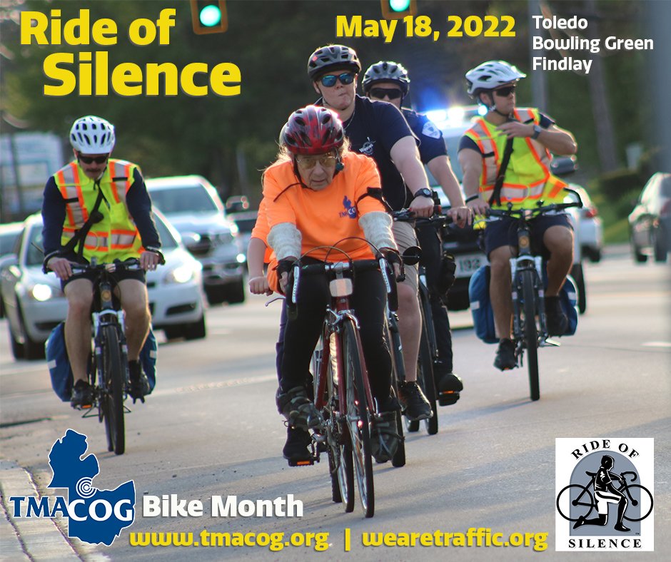 It's <a href="/TMACOG/">TMACOG</a> #BikeMonth <a href="/TrafficWeAre/">WeAreTraffic</a> <a href="/MyMetroparks/">Metroparks Toledo</a> <a href="/woodparkdist/">Wood County Park District</a> <a href="/city_of_toledo/">City of Toledo</a> <a href="/cityofbg/">Bowling Green, Ohio</a> <a href="/CityOfFindlay/">City of Findlay</a> <a href="/TARTA_Toledo/">TARTA</a> <a href="/RideofSilence/">Ride of Silence</a>
