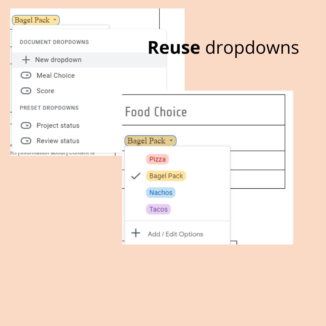 MrsMagyar's tweet photo. #MagyarsMagicalTechTips #254 Create a #Dropdown menu in #GoogleDocs to save you time. Great for making selections and rubric scoring. #SavingTime #WorkingFaster https://t.co/43VFllKsRC