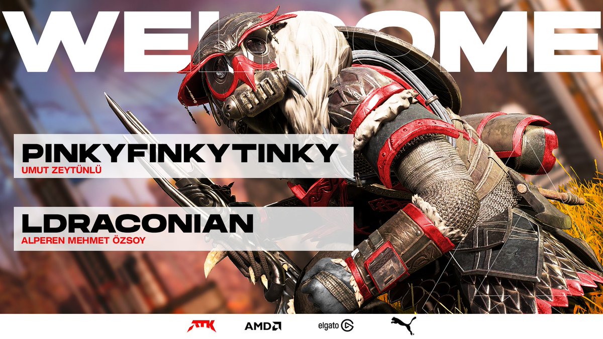 To our new full Turkish Apex team, Hoş geldiniz!🇹🇷

We are proud to announce <a href="/LDraconiaN_/">Alperen</a> and <a href="/umutzeytunl/">PinkyFinkyTinky</a> who will be joining <a href="/kralexxd/">Kralex</a> as part of the #ATK Apex Legends team🔥🔥

#PlaySeriously