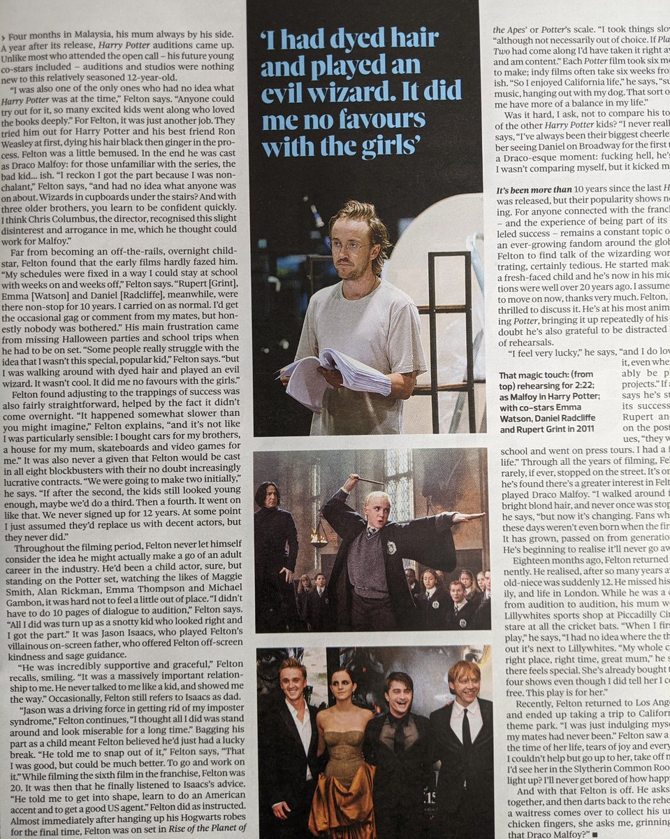 YourCelebMags's tweet photo. New print interview featuring #TomFelton for The Observer Magazine 🔥

Order worldwide on site 👉https://t.co/vJuCExgsz3

#DracoMalfoy #CanyonDelMuerto #HarryPotter

@tfeltnews https://t.co/8Wvp1ImRnL