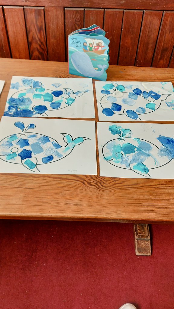 We had a great morning thinking about Jonah and the whale, the children enjoyed water play with boats and fish, made some fantastic whale pictures and listened to the story with Wiggle.
#FunWithGod