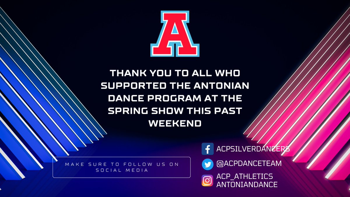 acpapaches's tweet photo. Thank you to all those who were able to make it to Spring Show this past weekend! If you did not have a chance to support these amazing dancers, but would still like to give, please use the following link.
https://t.co/VXJiomPmfn
#weareantonian #acpdance #springshow22 https://t.co/EtQazWUEIF