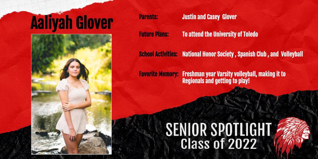 WauseonHigh's tweet photo. Senior Spotlight - Aaliyah Glover #WauseonPride https://t.co/tPunvAIC6m