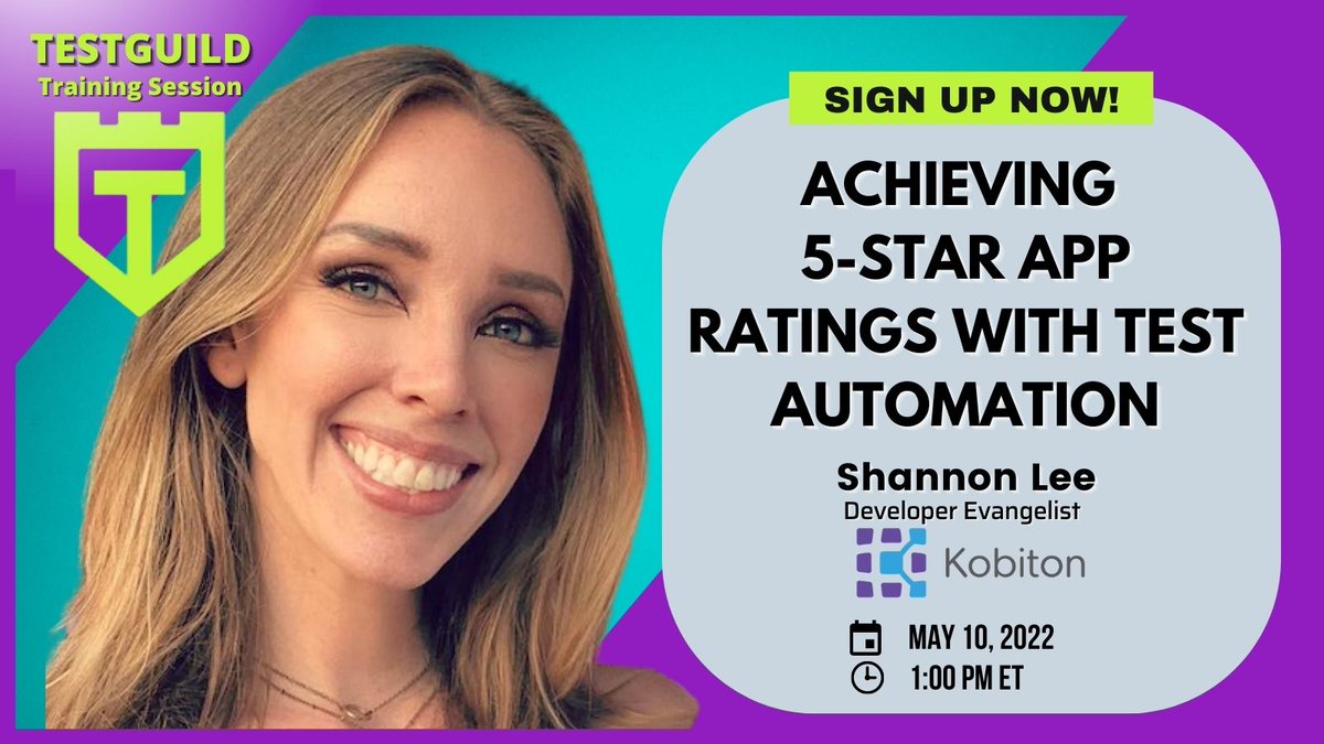 KobitonMobile's tweet photo. How can you avoid the pitfalls that lead to app abandonment that negatively impacts your business? Find out the answer by signing up for TestGuild training session with Shannon Lee. 👉https://t.co/M4mTcys3Su #mobiletestautomation #testautomation #mobileapptesting @KobitonMobile https://t.co/g5HwFAo92I