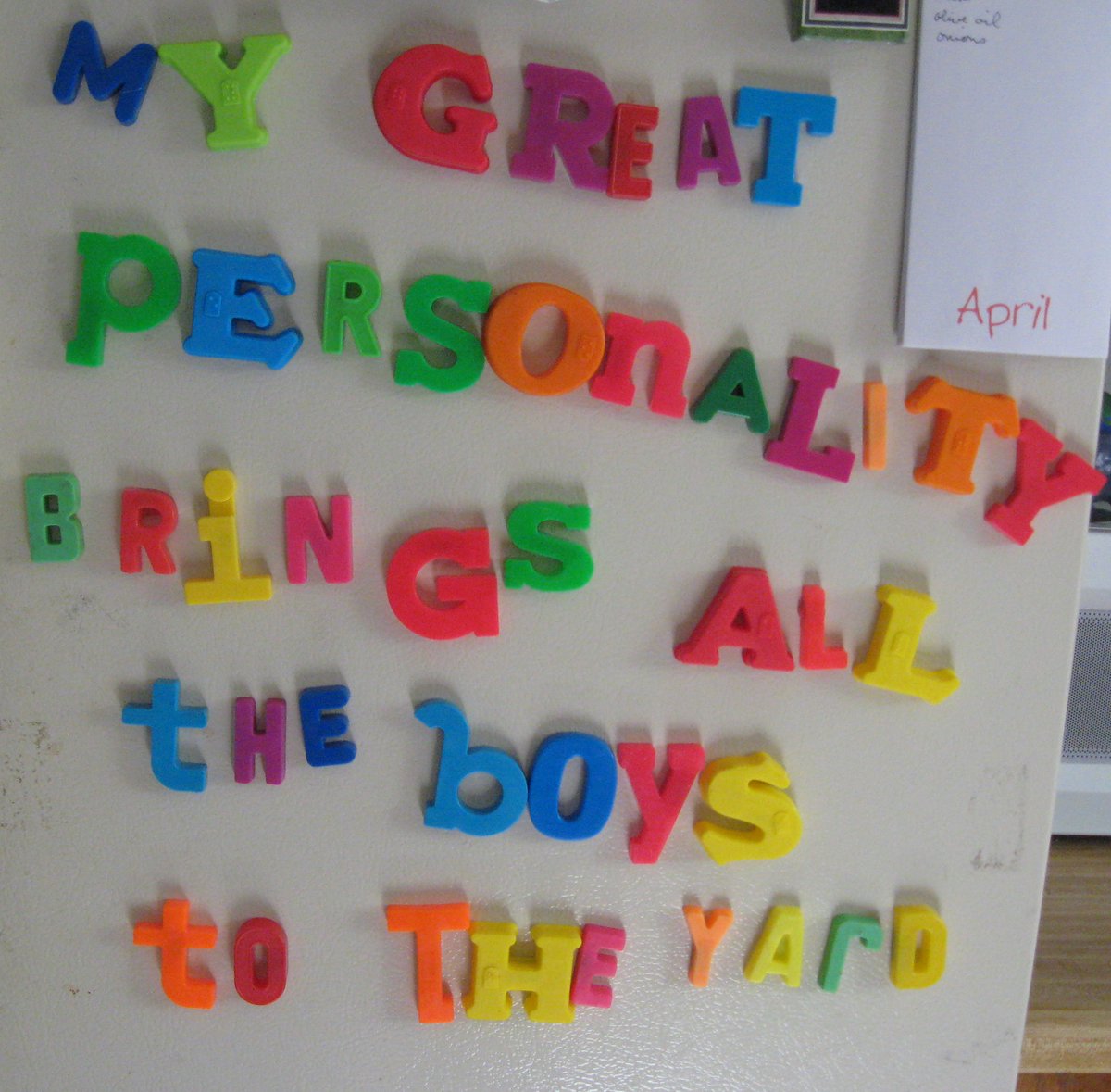 Chum1045's tweet photo. RICHIE: It's #AlphabetMagnets Day! What weird & wonderful things are they spelling out on YOUR fridge? 🤣 https://t.co/r81oQl202I
