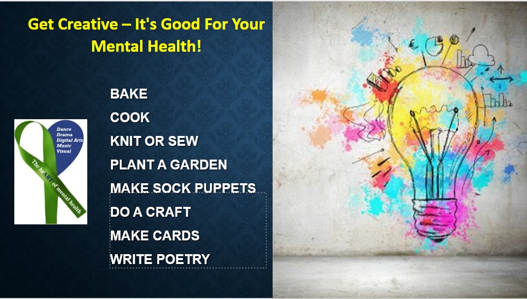 TVDSBcares's tweet image. Get Creative - It's Good for Your Mental Health!  You can bake, cook, sew, plant a garden, do a craft or write poetry!  #heARTofMentalHealth @TVDSB @TVinnovates #TVDSBarts
