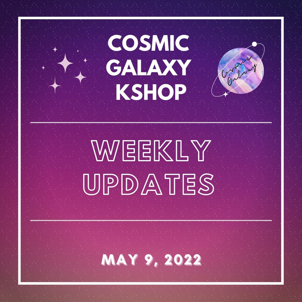 CGKShop's tweet photo. #CG_WeeklyUpdates
✨Weekly Updates✨
- May 9, 2022 -
🌠Check Thread for all updates for this week
💟For ongoing lapags:
check #/CG_Ongoing
💟For weekly proofs:
check #/CG_WeeklyProofs
💌DM for concerns and clarifications https://t.co/Na1l51nB62