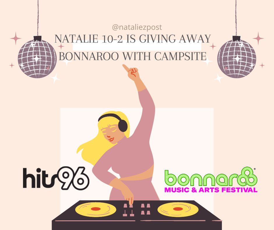 Hits96Radio's tweet photo. @nataliezpost has your chance to score tickets + campsite to @Bonnaroo
Listen 10-2 to WIN! (423) 642-9636 https://t.co/xDQ4VVLj9J