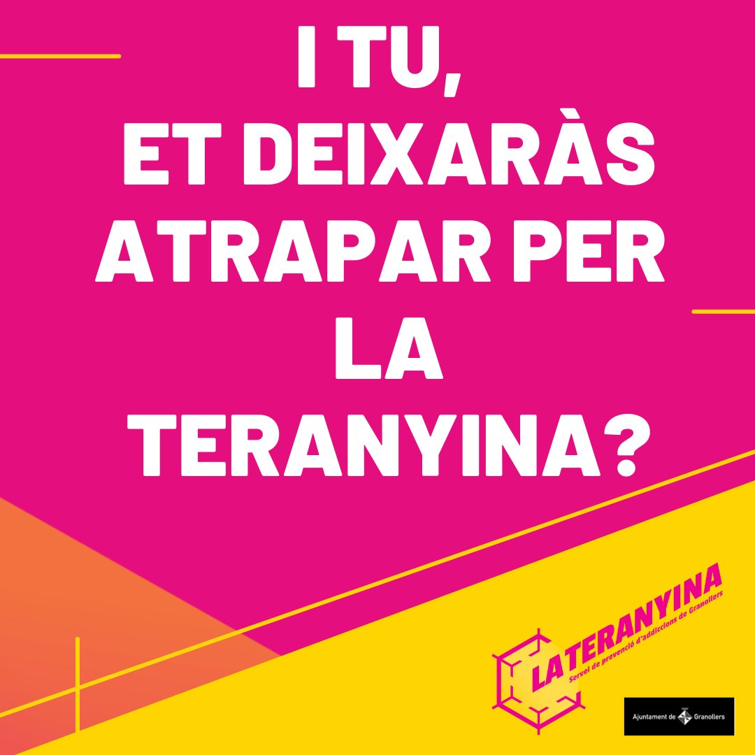 I tu, et deixaràs atrapar per La Teranyina?🕸️ 👇 Visita el seu nou perfil de prevenció d'addiccions de Granollers <a href="/lateranyinagrn/">La Teranyina, servei de prevenció d'addiccions</a> <a href="/granollers/">Granollers</a> #lateranyinagrn #drogues #pantalles #Granollers #addiccions #prevenció