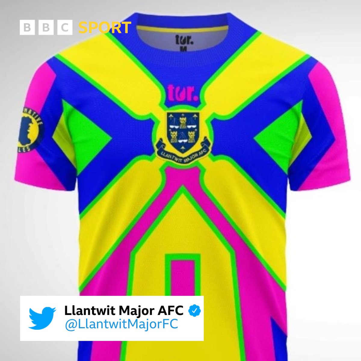 BBCSportWales's tweet photo. Try and stay calm as a striker when the @LlantwitMajorFC keeper is rushing at you dressed as a fluorescent windmill 😂 https://t.co/GRfTc9F7eD
