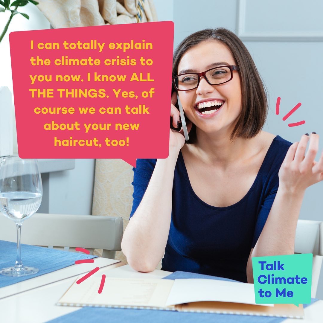 talkclimatetome's tweet photo. Have you joined us at a TCTM session? You are now a talking climate pro! 👏🏻 And we have some awesome ‘sharables’ you can use to tell the world about your new skill 😎👍🏻
Save your favourite graphic to your camera roll!
#TalkClimateToMe #TalkingClimate #SheChangesClimate https://t.co/Ffaysl7cDu