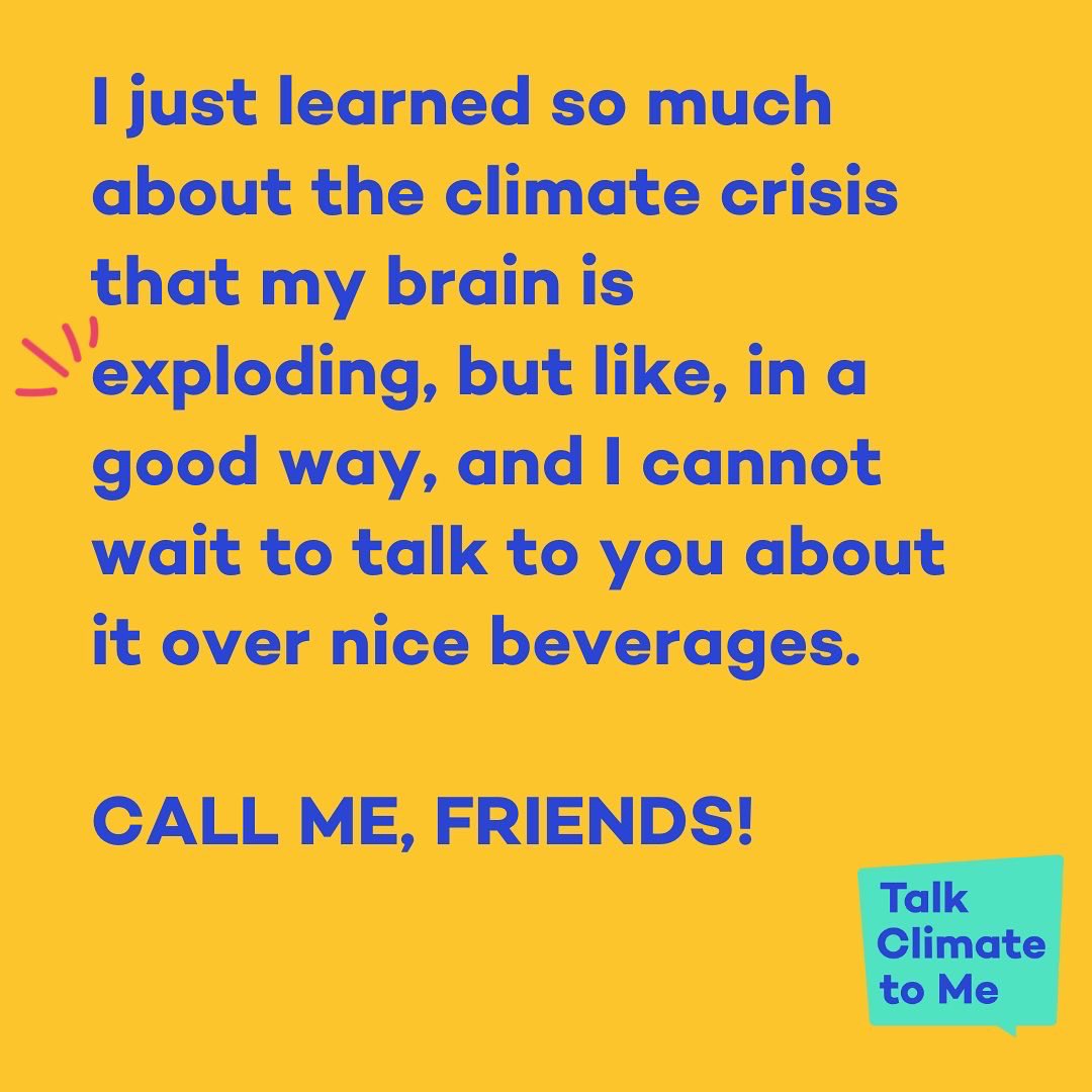 talkclimatetome's tweet photo. Have you joined us at a TCTM session? You are now a talking climate pro! 👏🏻 And we have some awesome ‘sharables’ you can use to tell the world about your new skill 😎👍🏻
Save your favourite graphic to your camera roll!
#TalkClimateToMe #TalkingClimate #SheChangesClimate https://t.co/Ffaysl7cDu