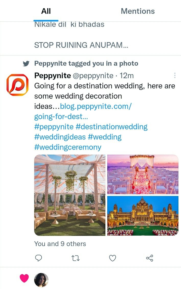 Dreaming_girl6's tweet photo. Me surprised ki yeh #peppynite ne mujhe bade logo k sath apne post pe tag kyu kiya 😅😅😅 woh bhi grand wedding venue ki pic k sath
STOP RUINING ANUPAMA #Anupamaa https://t.co/Rhw21ej8nU