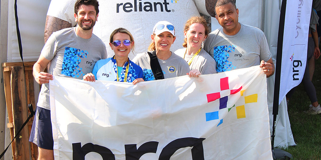 nrgenergy's tweet photo. Three cheers for the #NRGCyclingTeam going the distance for #TexasMS150! Looking to donate? Please join us in supporting the #NationalMSSociety https://t.co/Y38ddxgAkS https://t.co/9p9wpCRYii