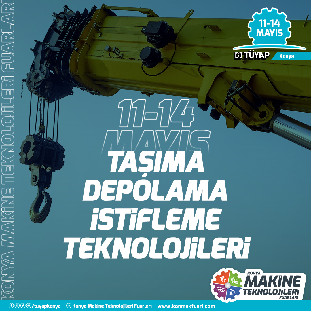 Bu kadar ağır makinelerin nerelere, nasıl taşındığını merak ediyorsan Konya Makine Teknolojileri Fuarları tam sana göre!

Ücretsiz online davetiye için,
davetiye.tuyap.online/index.php?Fid=…