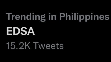 byuliljido's tweet photo. EDSA IS TRENDING. FILIPINOS ARE READY TO FIGHT AGAINST BAD GOVERNANCE. WE’RE TIRED OF THE CYCLE AND WE ARE HERE TO BREAK IT. https://t.co/elZP1pGTr0