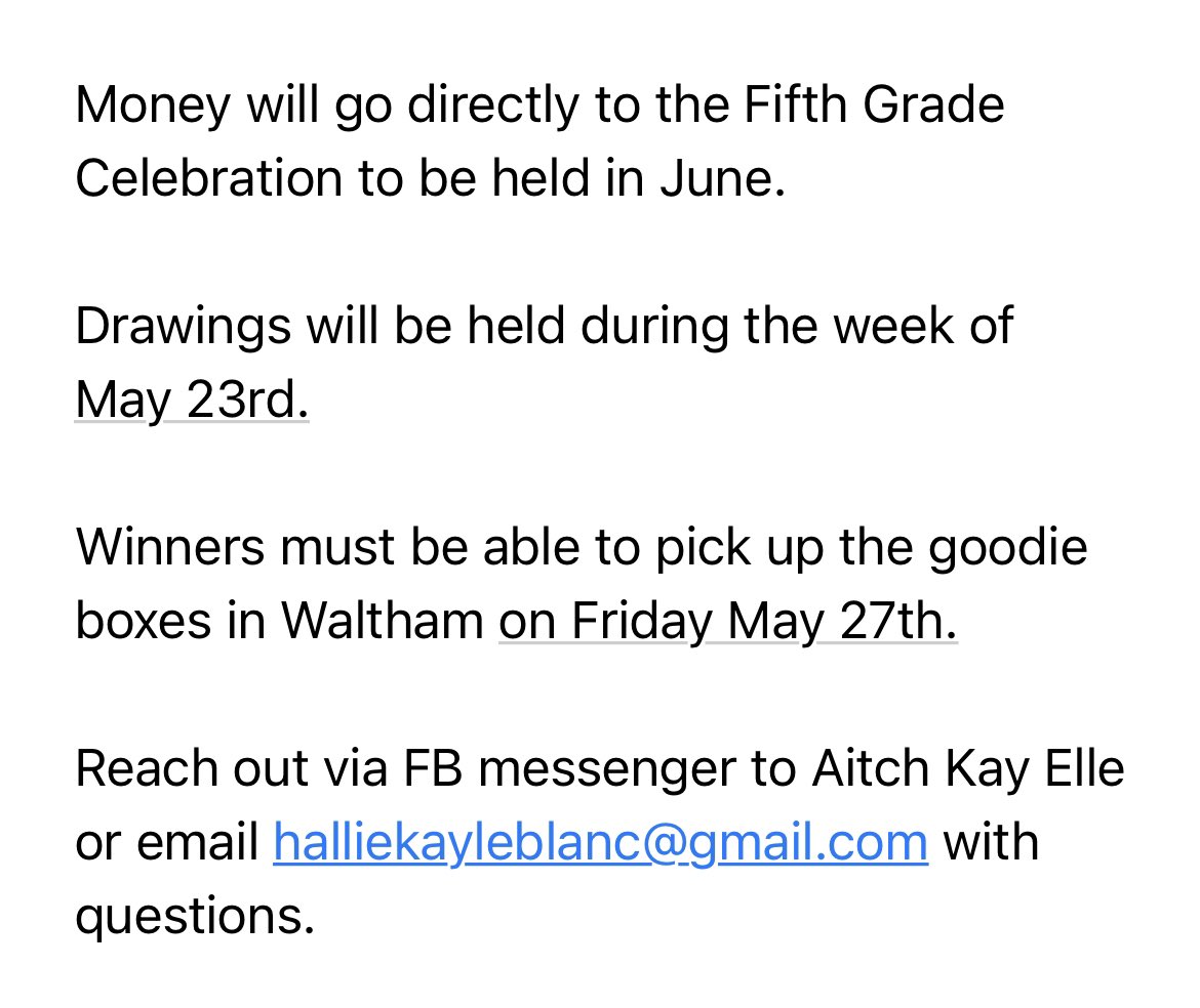 Check out this delicious raffle opportunity to support the 5th grade class! 🧁🍪